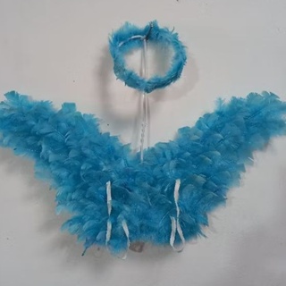 Asa De Anjo Azul Com Auréola 75X53 Para Festas e Fantasias Ocasiões Eventos Adultos E Crianças em Oferta na Shopee