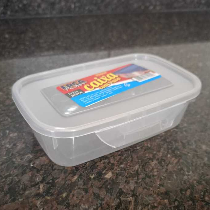 Kit Potinho Retangular Tampa com Trava Pote Pequeno 250ml Transparente BPA FREE Marmita Reutilizável em Oferta na Shopee