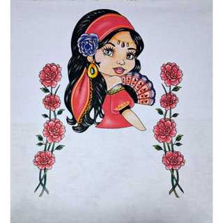 Kit Panos de Prato Boneca Cigana - Cores Diversas - 100% Algodão em Oferta na Shopee