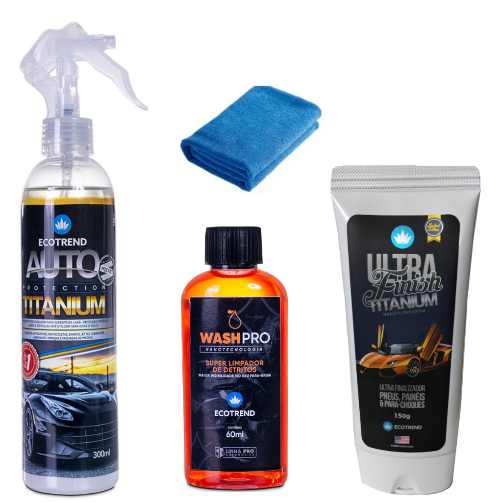 Auto Protection + Washpro + Ultra Finish TITANIUM Renovador ECOTREND SOUTH AMERICA