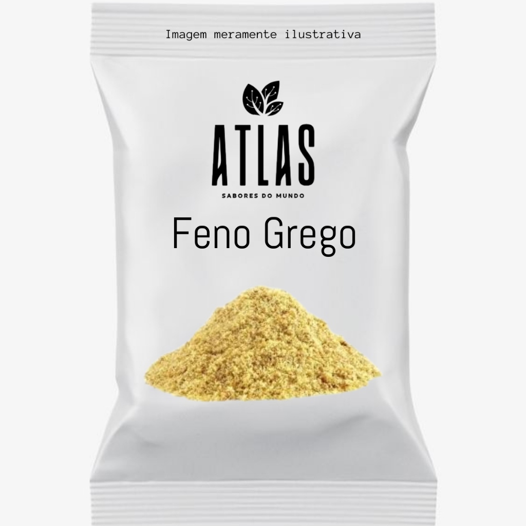 Feno Grego em pó 1kg - 500g - 200g - Atlas Sabores do Mundo em Oferta na Shopee