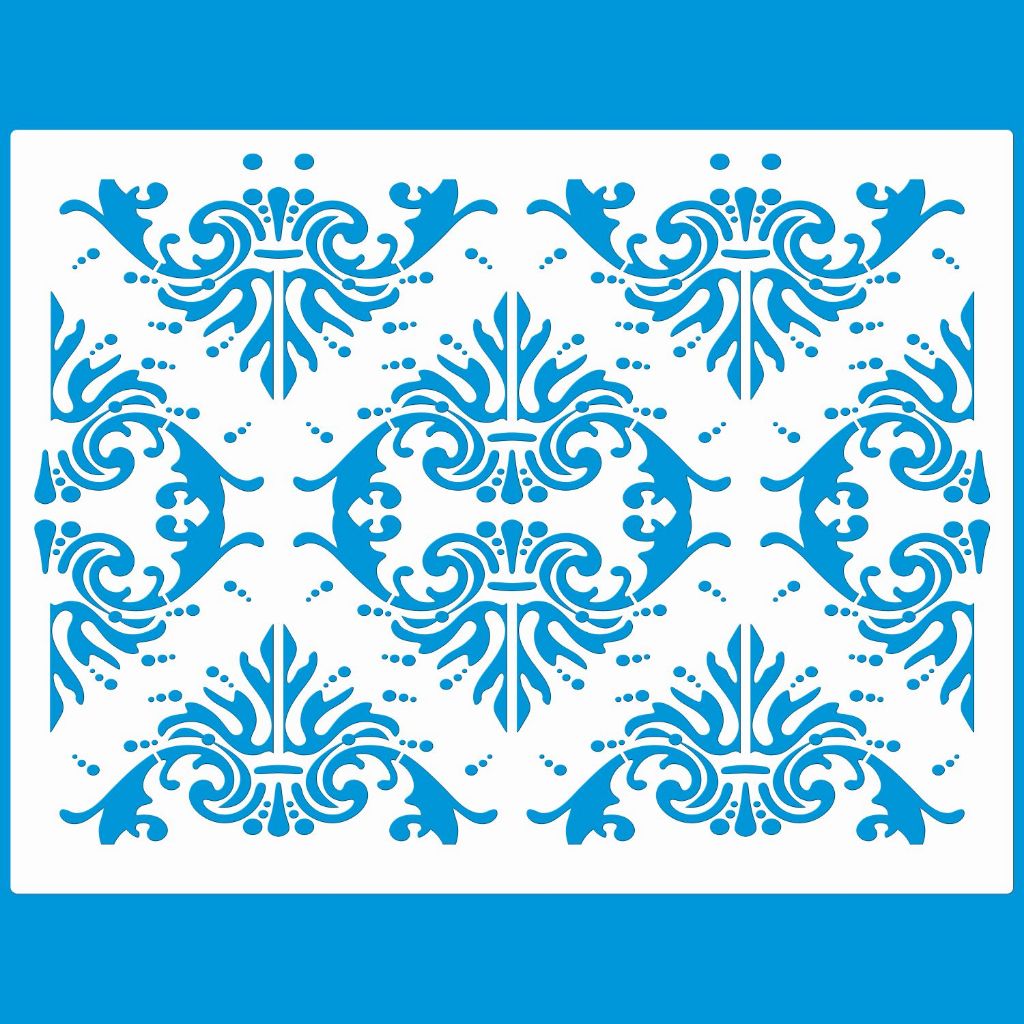 STENCIL 32 X 42 Molde Vazado Pintura Tecido Mdf Madeira Parede Piso Pano Prato DECOR 006