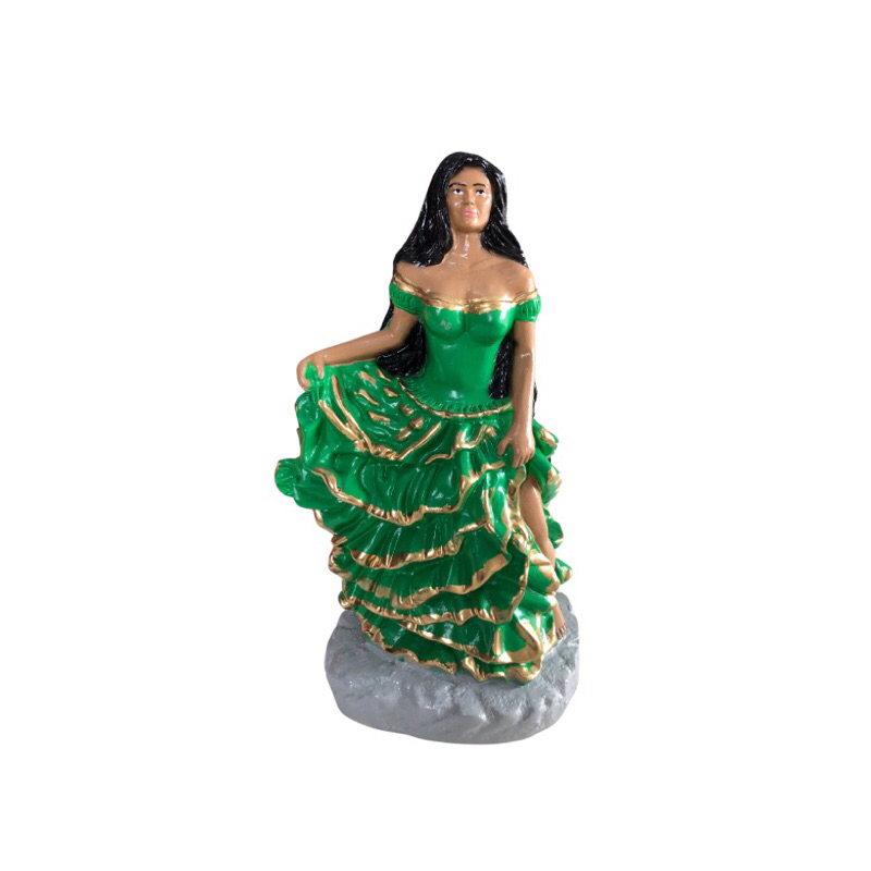 Imagem de cigana de gesso 24cm - escultura cigana esmeralda em Oferta na Shopee