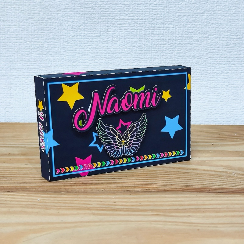 Caixa Personalizada Balada Neon para KitKat – Lembrancinha Festa Infantil com Nome | Caixa Para Kitkat Neon