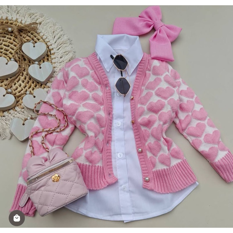 casaco coração ,suéter infantil,casaco de tricô infantil,blusa de frio infantil,suéter de criança,roupa de frio infantil