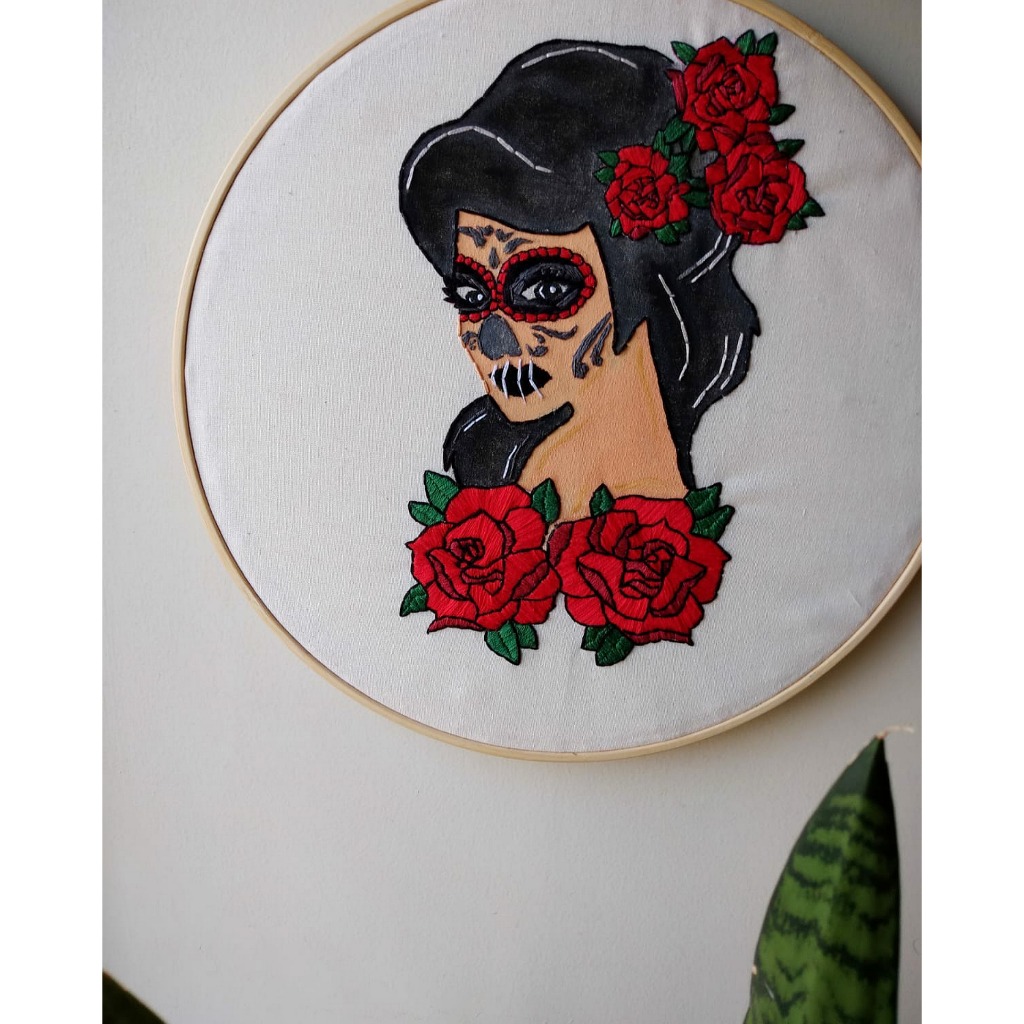 Bordado Caveira Mexicana
