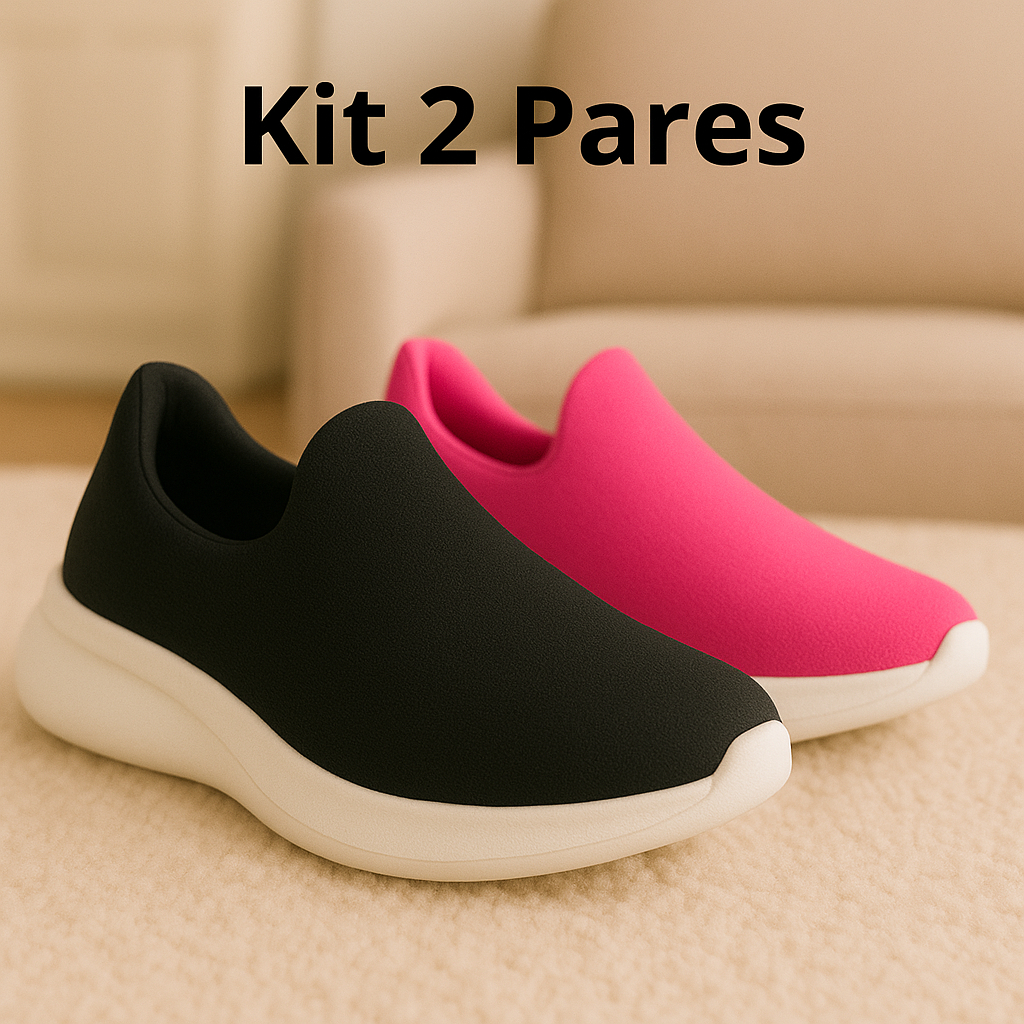 KIT 2 PARES Tênis Infantil Calce Fácil Menino E Menina Escolar KIT 2 PARES Tênis Infantil Calce Fácil Menino E Menina Escolar