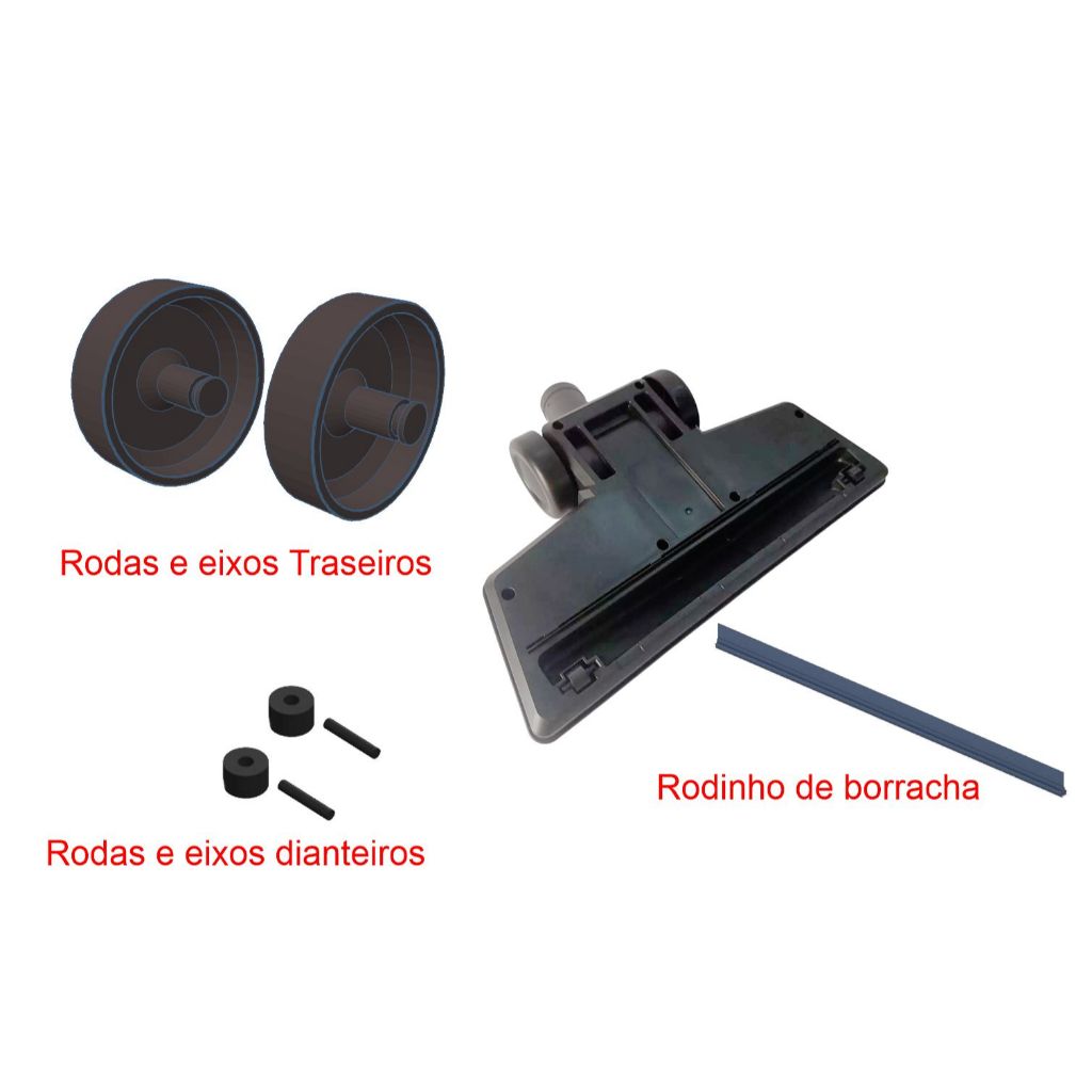 Reparo Aspirador Britani BAS1500 rodas eixos e borracha