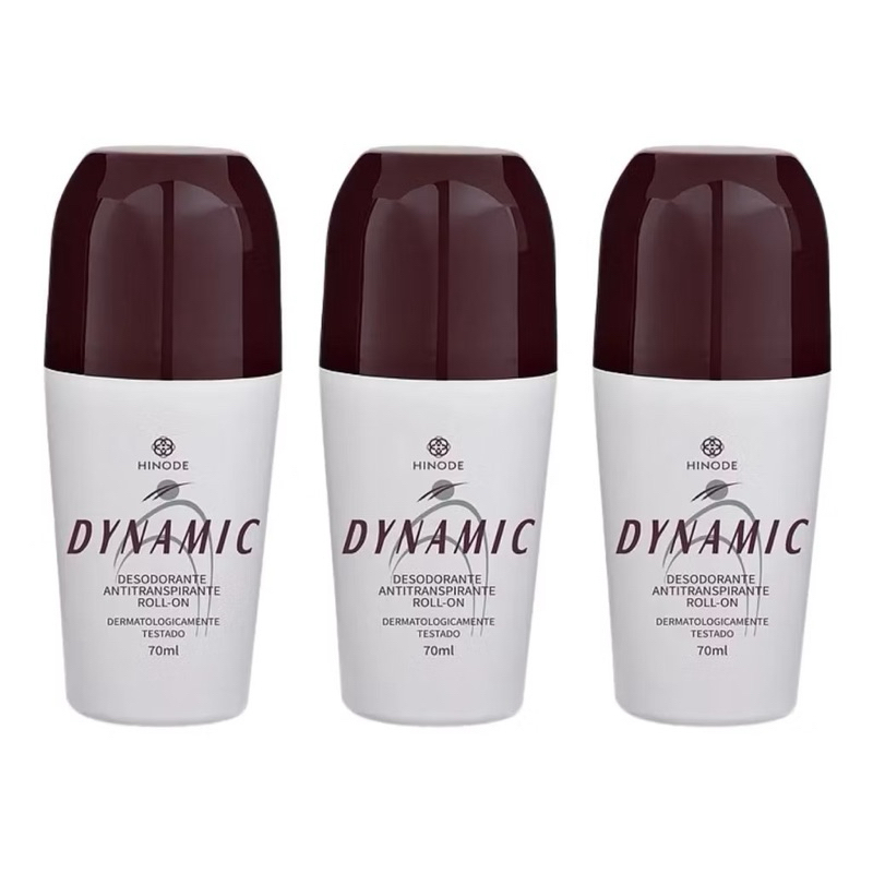 Kit 3 Desodorante Roll-On Antitranspirante Dynamic 70ml