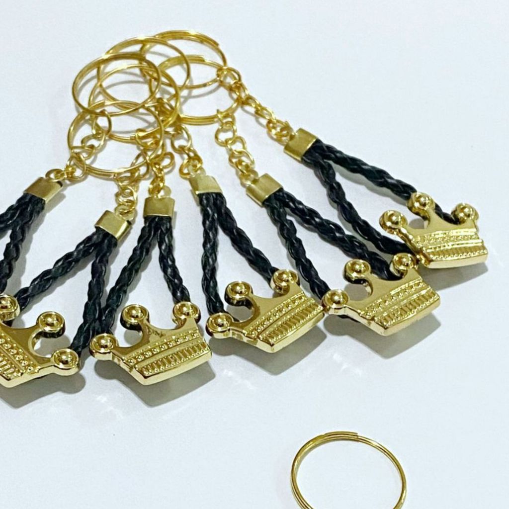 Chaveiro de Ferro Coroa da Vida Chaveiro de Carro Unissex Igreja 50 Peças Cordão Preto