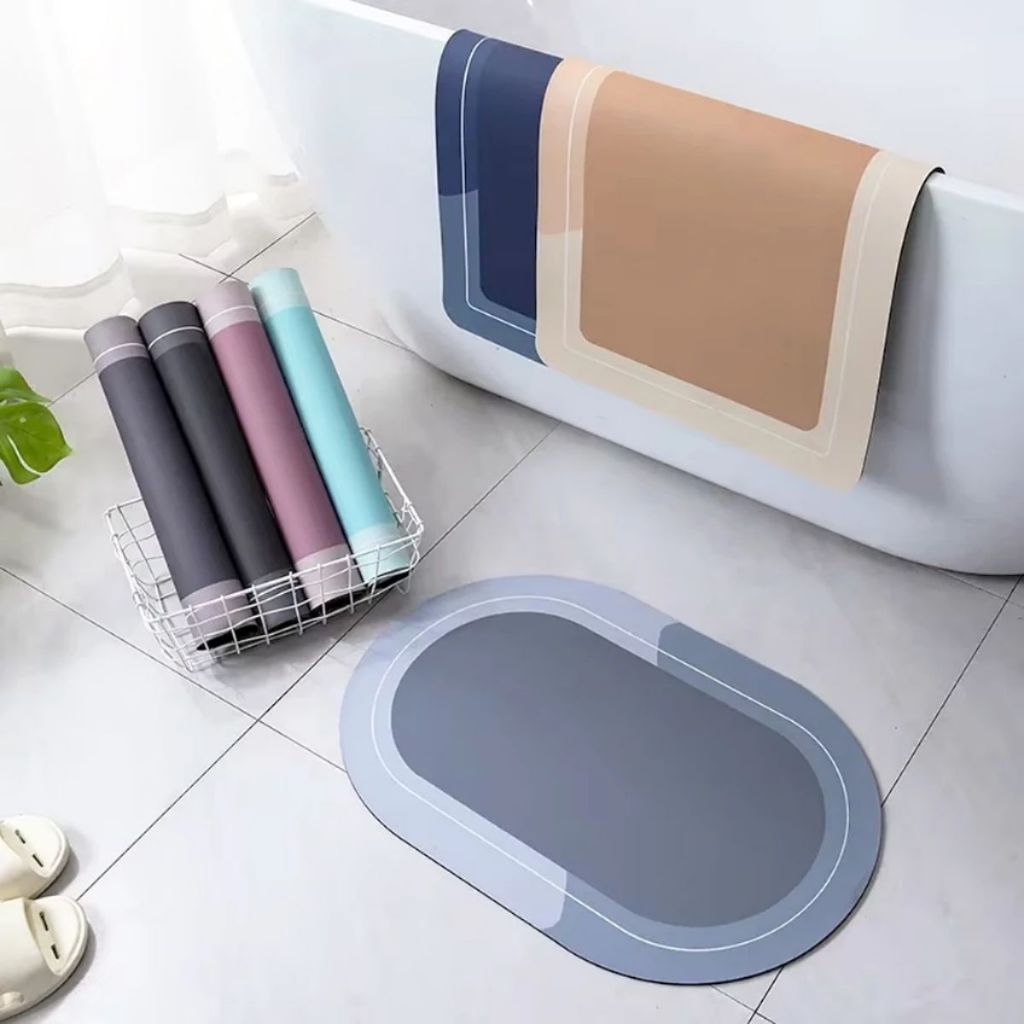 Tapete para Banheiro de Secagem Rápida e Super Absorvente - Ideal para Chuveiro, Cozinha e Varanda