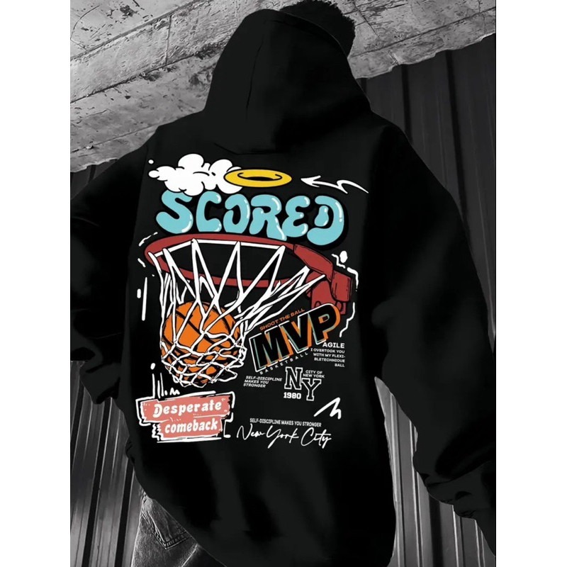 Moletom Canguru Scored MPV Basquete Sport Cool Angelic Cool Moda Algodão