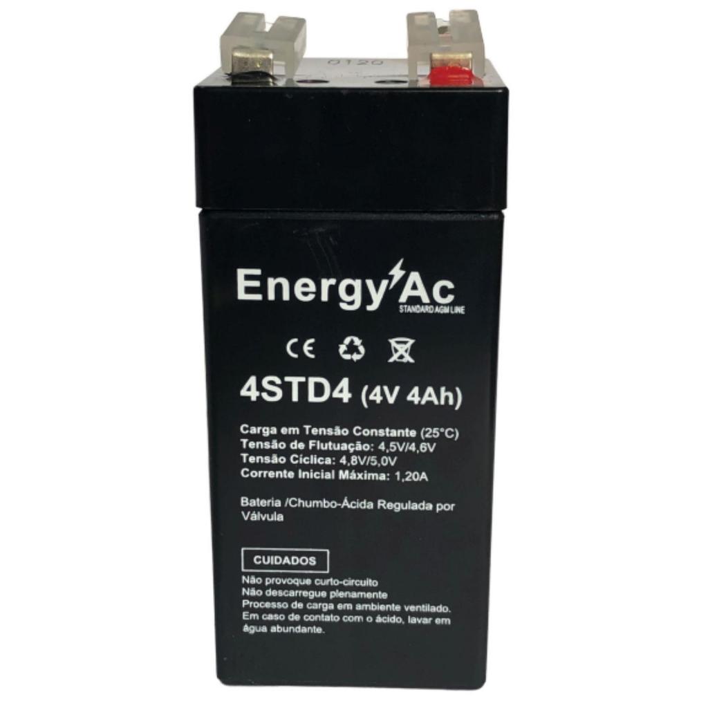 BATERIA 4V 4AH PARA AUTOMAÇÃO , BALANÇAS ELETRONICAS , RELOGIO DE PONTOS E AUTOMAÇÃO.