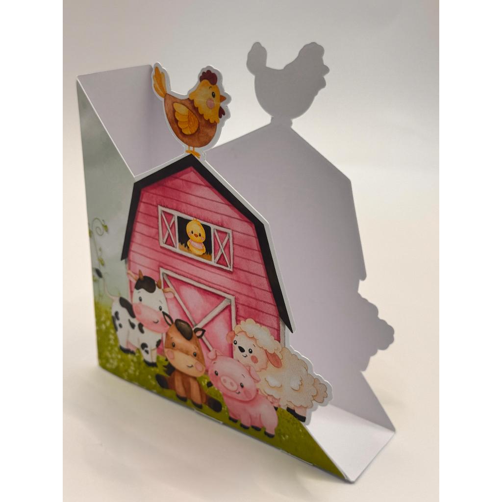 Centros de mesa porta guardanapo SEM NOME fazendinha aquarela MENINA ROSA para colar — imagem 2 de 2