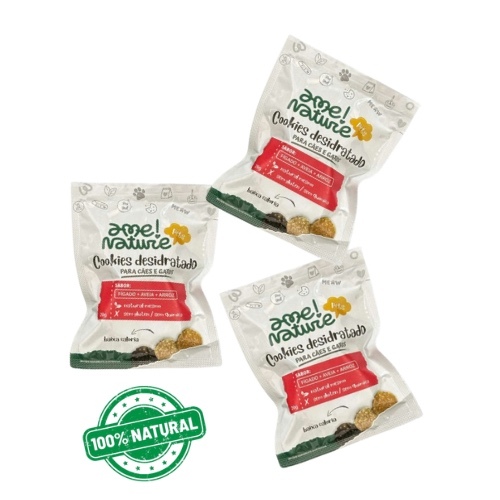 Mini Petisco Naturai Desidratado para Cachorro e Gato Sabor Fígado / Kit com 3unid de 20 gramas cada