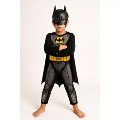 Fantasia Temática Batman Preto Infantil heróis menino Promoçãp com máscara