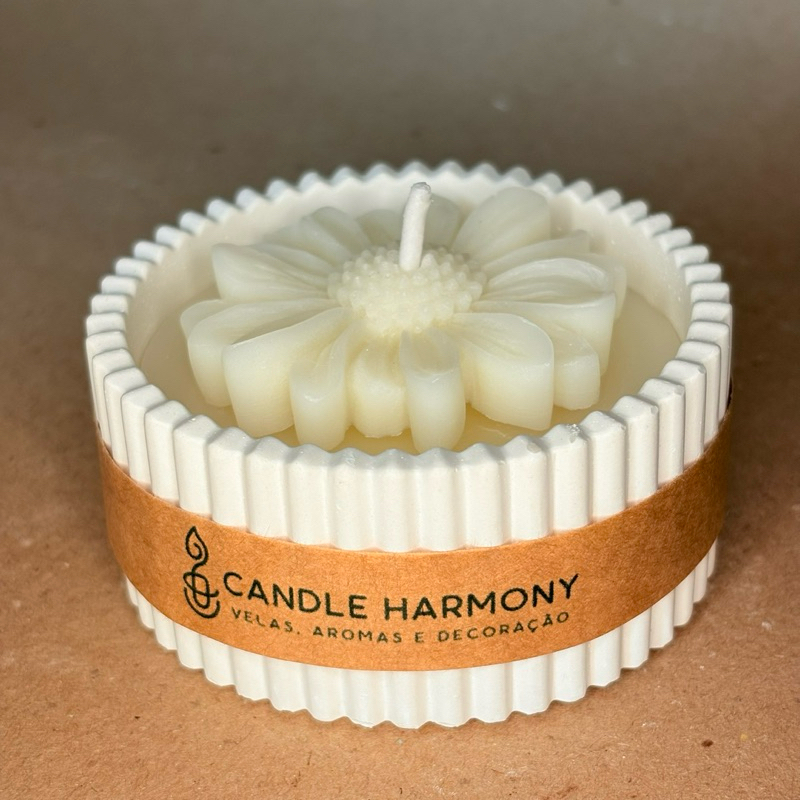 Vela Aromática Artesanal Personalizada - Base em Gesso | Kit Lembrancinha Casamento, Batizado, Formatura e Aniversário