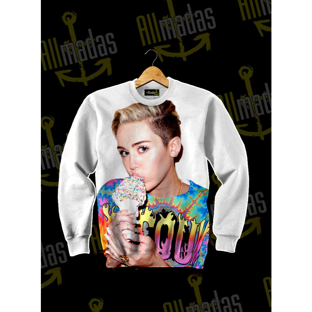 Moletom Miley Cyrus Miley suck sorvete album diva pop