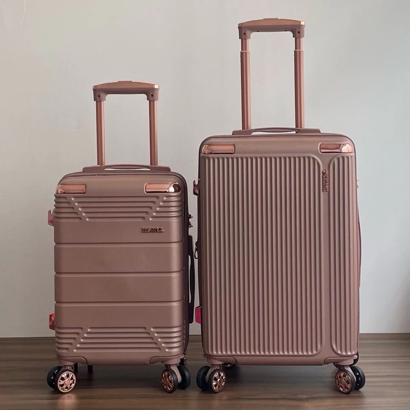 Kit 2 Malas de Viagem BORDO + DESPACHO Abs Giro 360° Com Cadeado Promoção em Oferta na Shopee