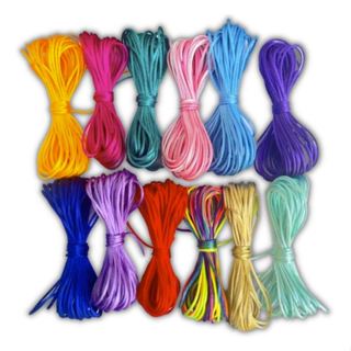 Kit Fio de Cetim 1.0mm - 10 Cores Variadas para Artesanato e Criação de Acessórios! em Oferta na Shopee