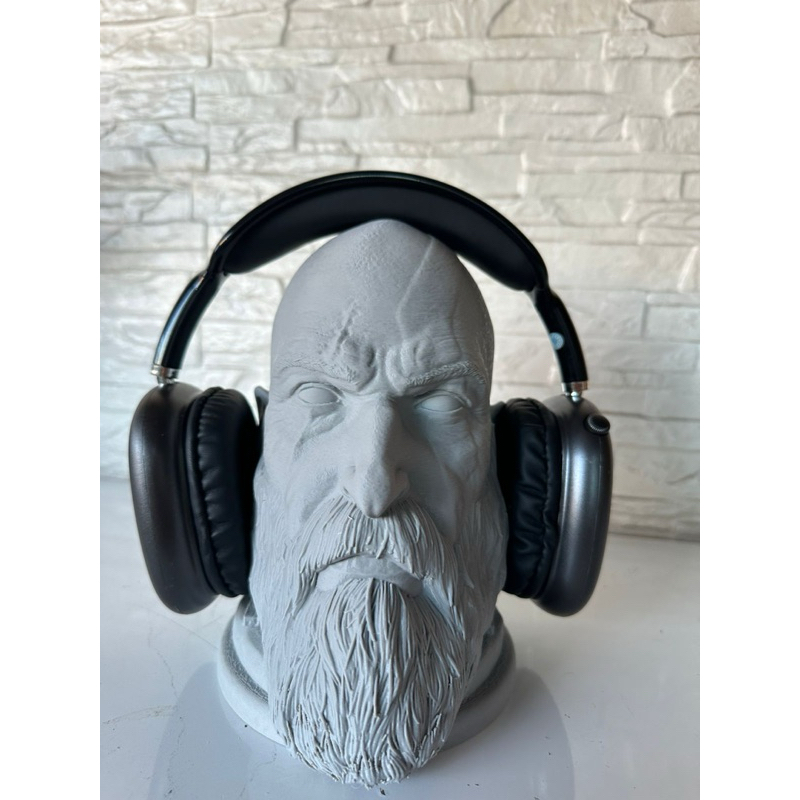 Suporte de Fone Kratos Estátua Decorativa Gamer Realista em 3D  Organização Estilosa para ...