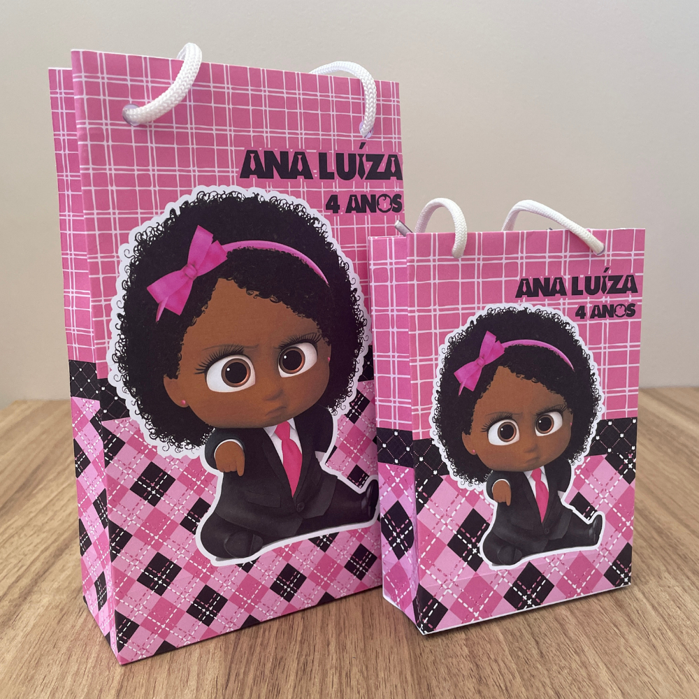 Sacola Poderosa Chefinha negra Personalizada (PEGUE E MONTE) -TAM P OU M,sacolinha poderosa chefinha