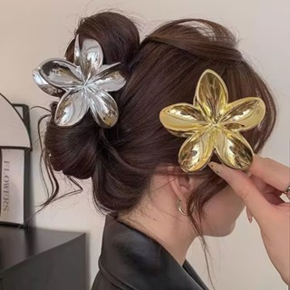 Presilhas De Cabelo Flor Prata/Dourada Estilo Havaiano Piranha Grampo De Garra de Cabelo 8cm em Oferta na Shopee
