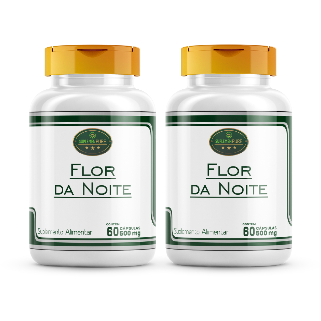 Kit 2 Frascos - Flor da Noite ( Extrato Dama da Noite  ) 500 Mg - 60 cápsulas