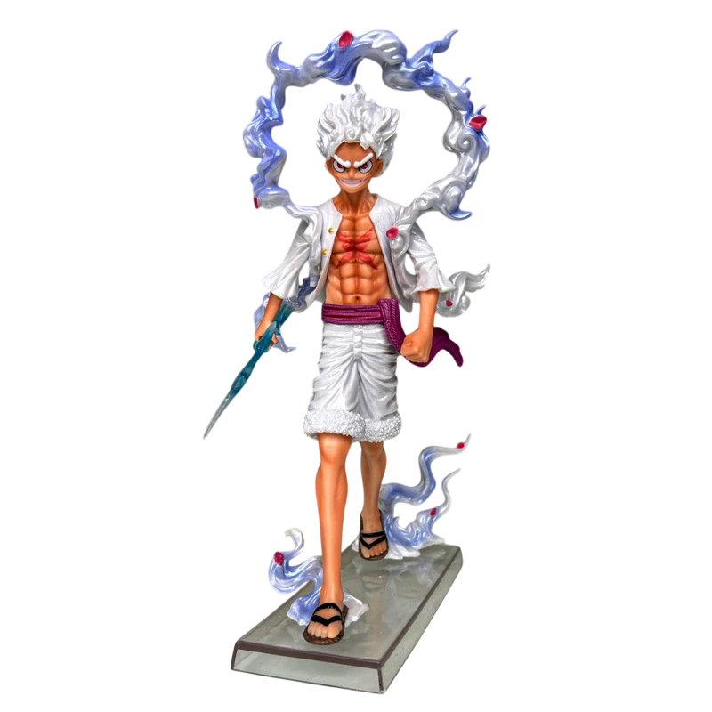 Action Figure Monkey D. Luffy Gear 5 Nika - One Piece - Boneco Deus do Sol - Figura de Ação