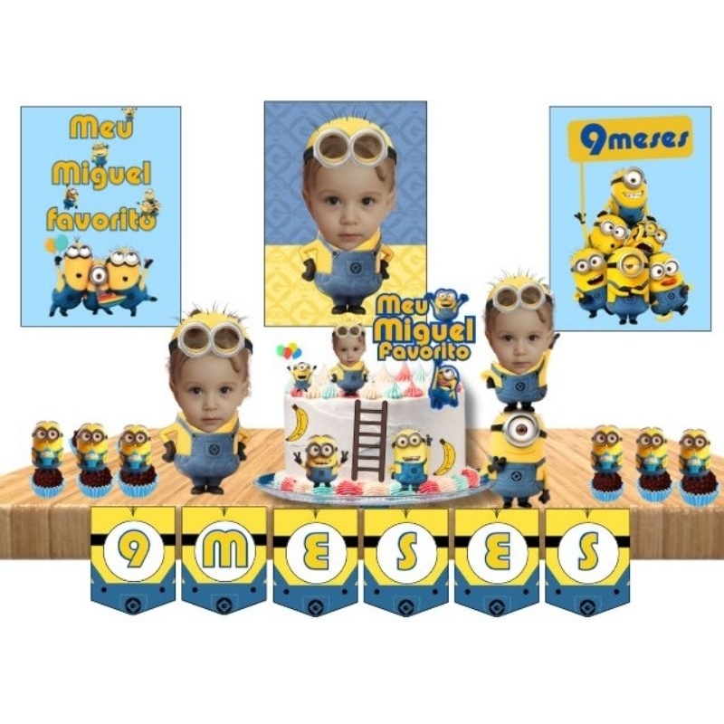 kit festa só um bolinho Minions Meu Malvado Favorito festa em casa