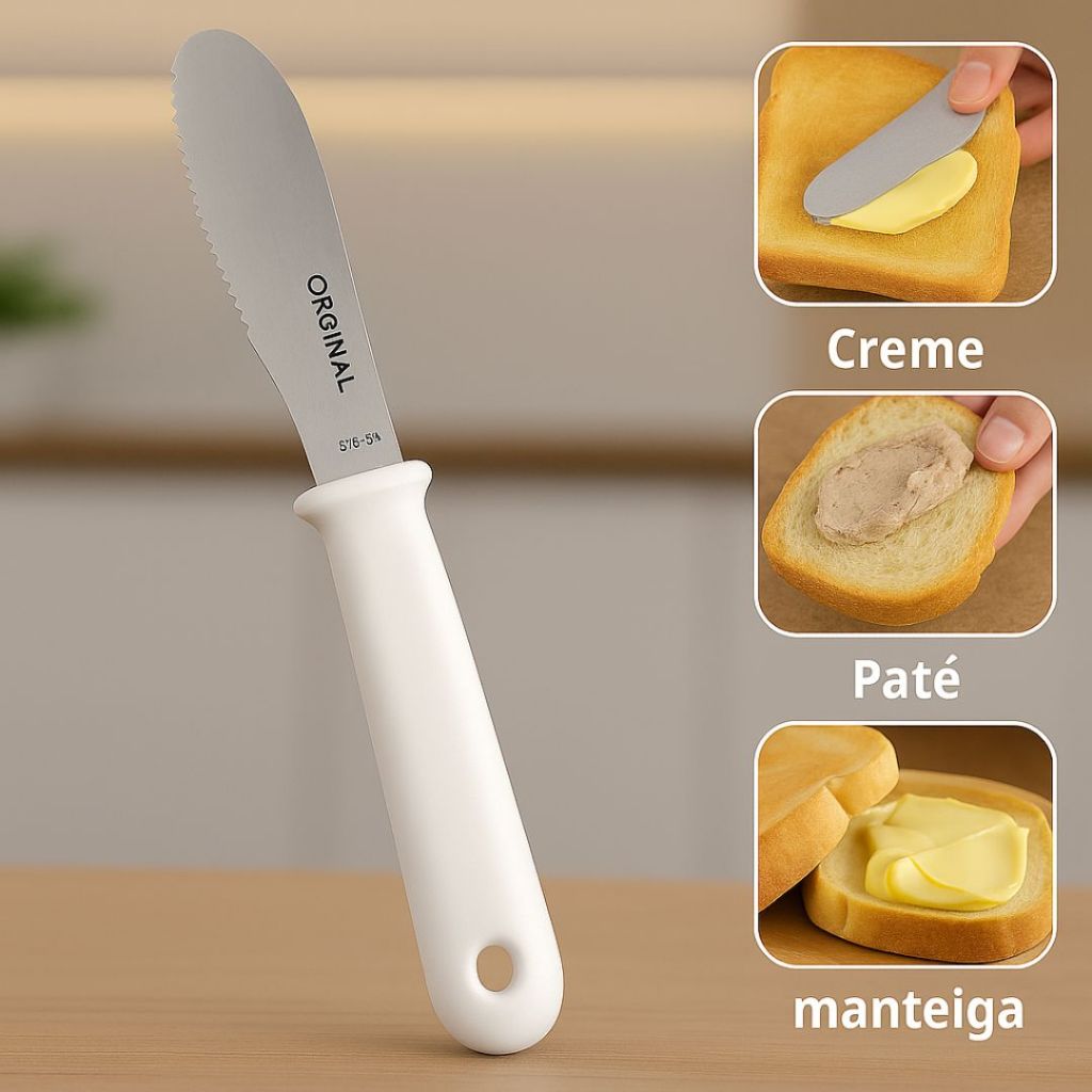 Espátula 2 em 1 para corte - Espatula para passar manteiga geleia pate