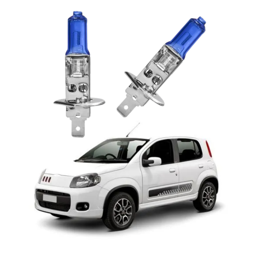Par Lampada Super Branca Farol de Milha Fiat Uno Vivace 2011 2012 2013 2014 2015 8500K H1 em Oferta na Shopee