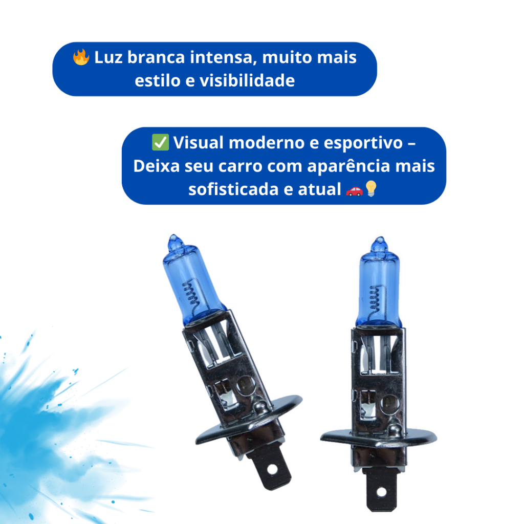 Par Lampada Super Branca Farol de Milha Fiat Uno Vivace 2011 2012 2013 2014 2015 8500K H1 · foto 2
