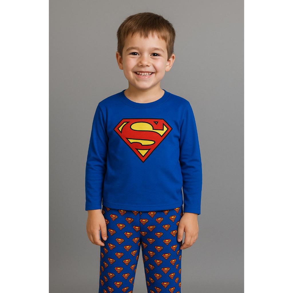 Pijama Infantil Inverno Manga Longa menino personagens Frio