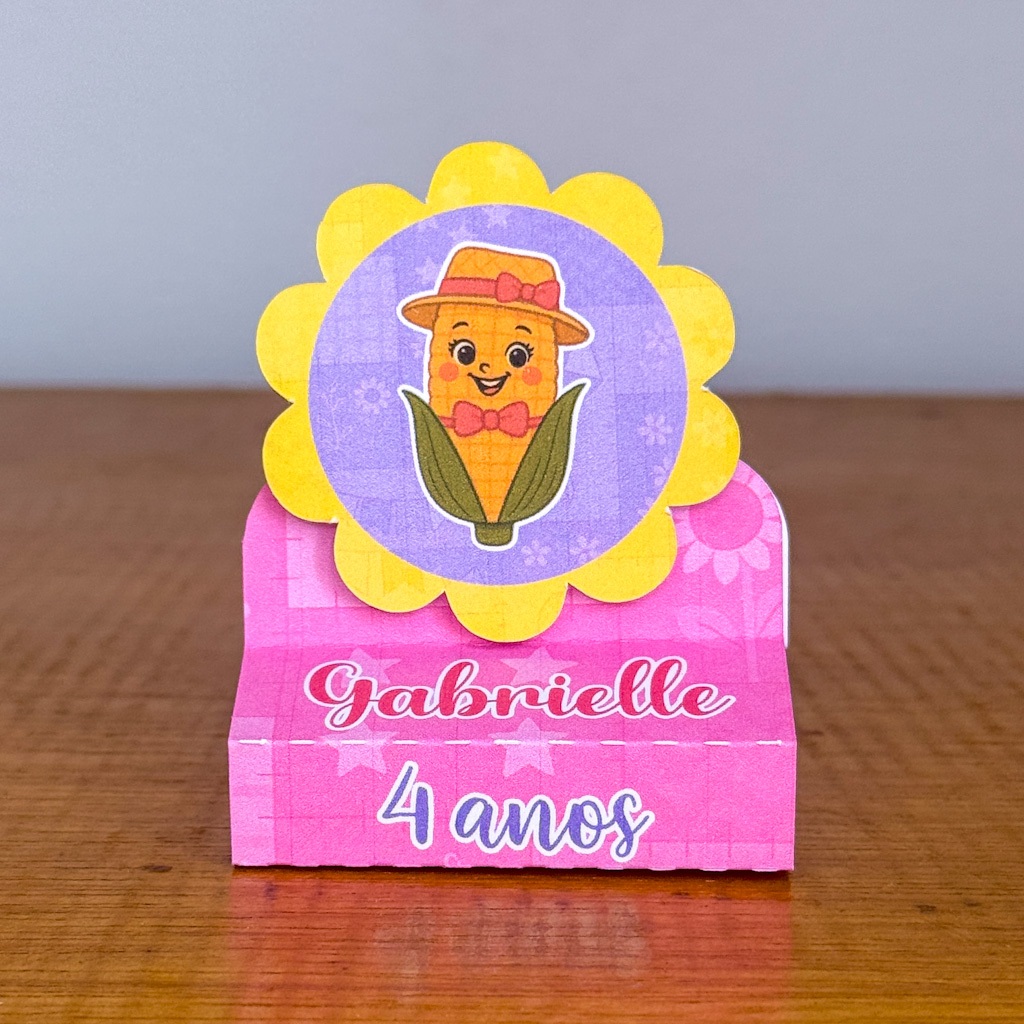Porta Bis Duplo Personalizado Festa Festa Junina Rosa Lembrancinhas para Festas Aniversário