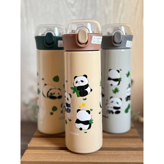 Garrafa térmica infantil panda 500ml com bico de silicone