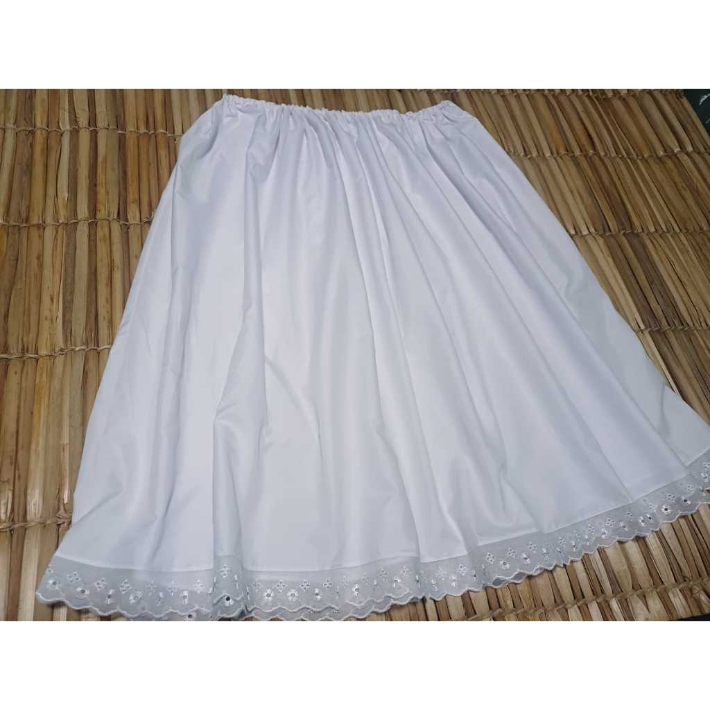 ROUPA RELIGIOSA SAIA DE UMBANDA E CANDOMBLÉ, SAIA DE RAÇÃO TECIDO MICROPERCAL BRANCA 2,5 RODA em Oferta na Shopee