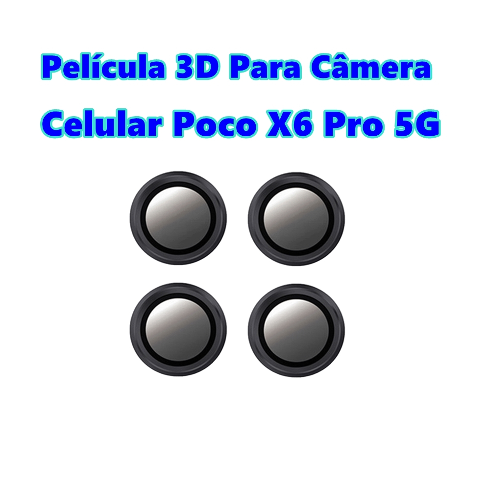 Película 3D Celular Poco X6 Pro 5G Lente Bolinha De Câmera Protetor Traseiro Para Xiaomi Pocophone X6 Pro 5G em Oferta na Shopee