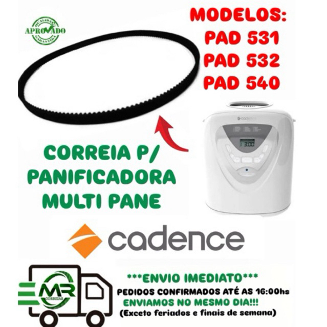 Imagem CORREIA PARA PANIFICADORA CADENCE PAD531/PAD532/PAD540