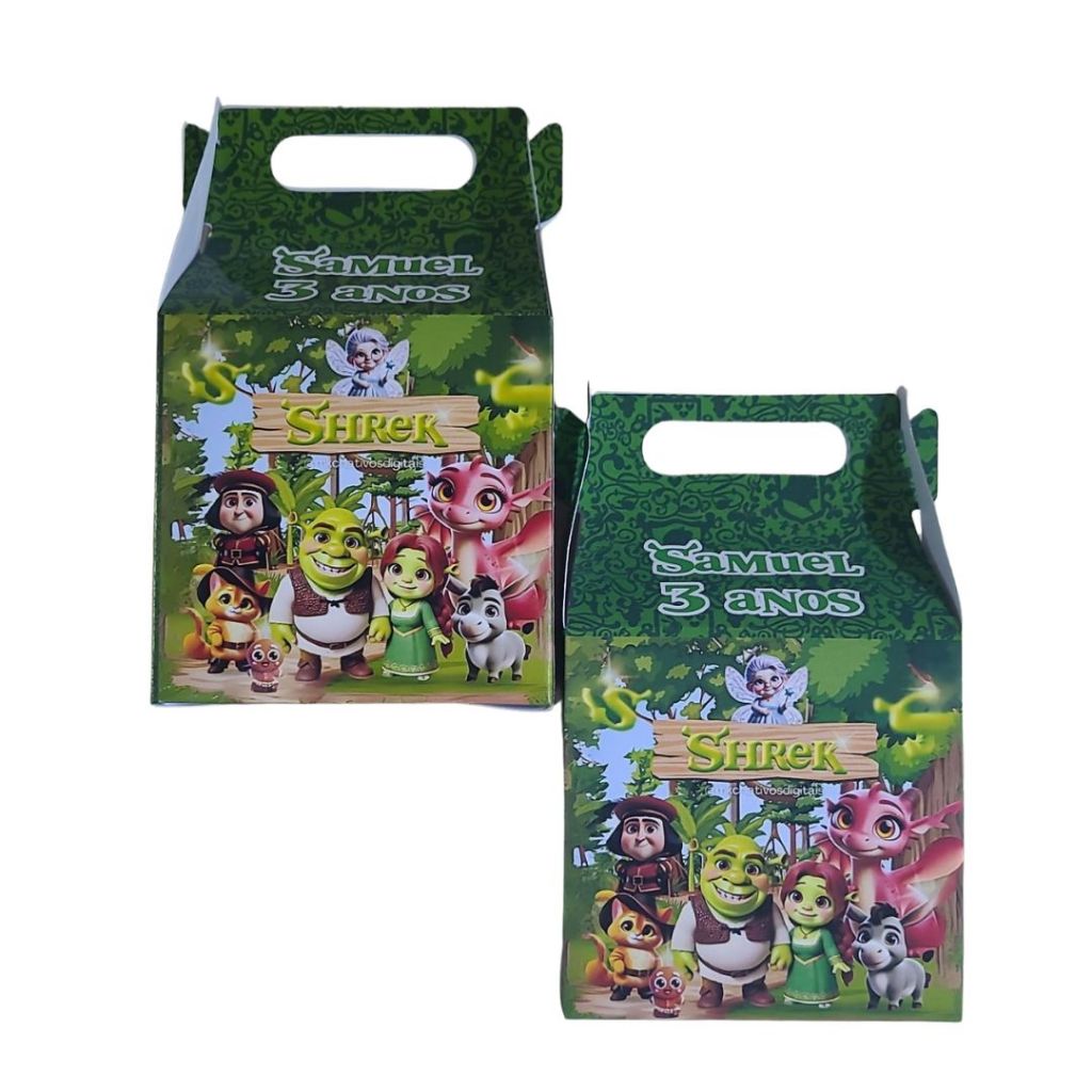 Caixinhas surpresa Shrek Baby Lembrancinha para Festa de Aniversário Maletinhas Personalizado Com NOME e IDADE