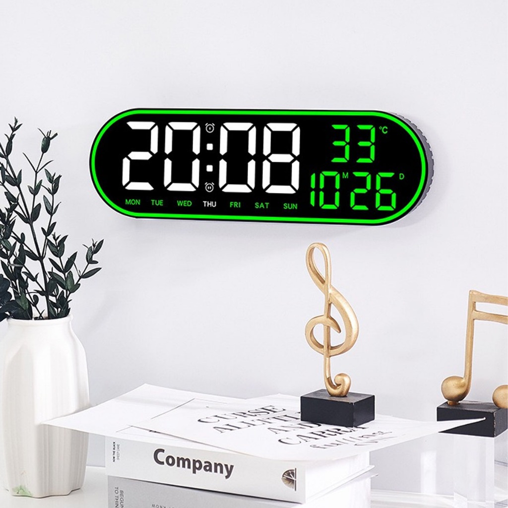 Relógio Digital Oval Mesa Parede Academia Números Grandes em Oferta na Shopee