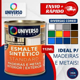 Tinta Esmalte Sintético Para Ferro Madeira e Metais 1/32 112,5ml Brilhante - Universo Diversas Cores em Oferta na Shopee