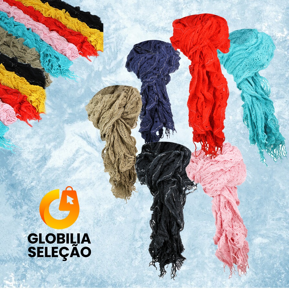 【Desconto 50%】Lenço Cachecol Longo Feminina Quente Fashion Inverno