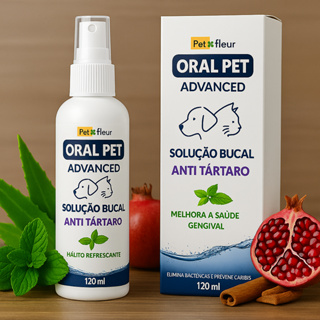 Spray Mau Hálito e Anti Tártaro Higiene Dental  Bucal Cas e Gatos Petfleur 120ml em Oferta na Shopee