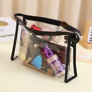 Bolsa Organizadora Transparente de Vinil para Maquiagem com Zíper Compacta e Resistente para Viagens em Oferta na Shopee