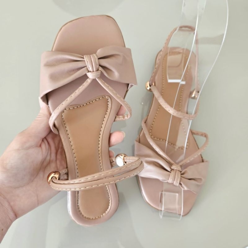 Sandália Rasteirinha Feminina Confortável Delicada Laços em Oferta na Shopee