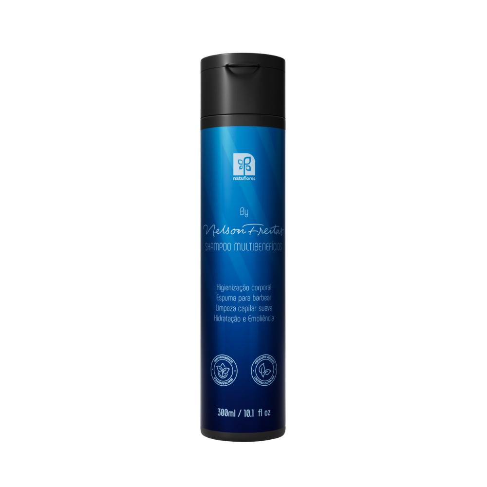Shampoo Masculino Multibenefícios 4 em 1 By Nelson Freitas 300ml NatuFlores