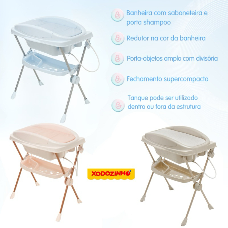 BANHEIRA GALZERANO PREMIUM MUST COM TROCADOR em Oferta na Shopee
