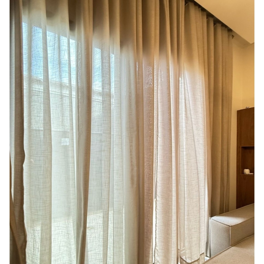 Cortina Voil Flame Gaze de Linho 2,80x2,30 Sem Forro em Oferta na Shopee