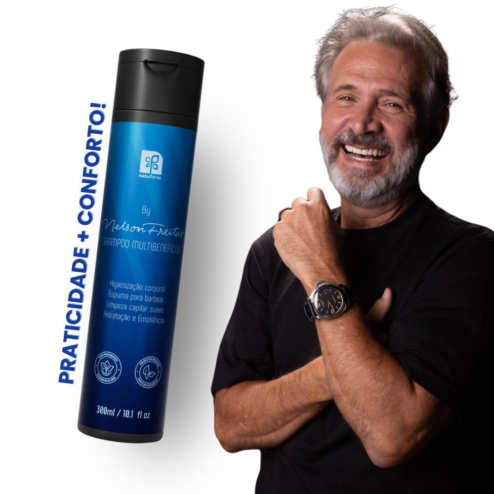Shampoo Masculino Multibenefícios 4 em 1 By Nelson Freitas 300ml NatuFlores · foto 2